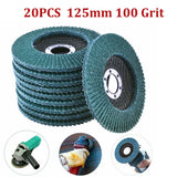 Darrahopens Home & Garden > Home & Garden Others 20PCS 5" 125MM Angle Grinder Flap Sanding Disc 100 Grit Grinding Wheel