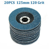 Darrahopens Home & Garden > Home & Garden Others 20PCS 5" 125MM Angle Grinder Flap Sanding Disc 120 Grit Grinding Wheel