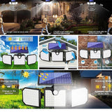 Darrahopens Home & Garden > Home & Garden Others 230 LED Solar Lights Outdoor 260LM Waterproof Motion Sensor Security Wall Lamp