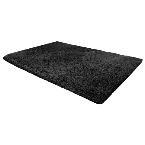 darrahopens Home & Garden > Home & Garden Others 230x160cm Floor Rugs Large Shaggy Rug Area Carpet Bedroom Living Room Mat - Black