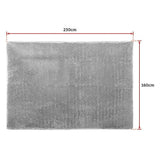 darrahopens Home & Garden > Home & Garden Others 230x160cm Floor Rugs Large Shaggy Rug Area Carpet Bedroom Living Room Mat - Grey