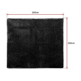 darrahopens Home & Garden > Home & Garden Others 230x200cm Floor Rugs Large Shaggy Rug Area Carpet Bedroom Living Room Mat - Black