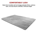 darrahopens Home & Garden > Home & Garden Others 230x200cm Floor Rugs Large Shaggy Rug Area Carpet Bedroom Living Room Mat - Grey