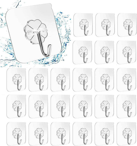 Darrahopens Home & Garden > Home & Garden Others 24 Packs Heavy Duty Adhesive Hooks Kitchen Wall Hooks