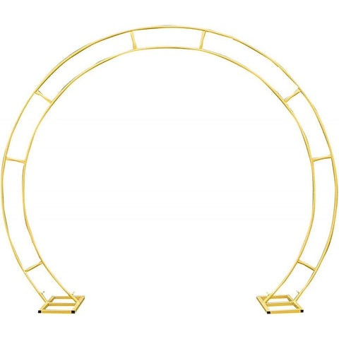 Darrahopens Home & Garden > Home & Garden Others 260cm Gold Metal Wedding Arch Round Balloon Birthday Party