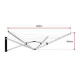 darrahopens Home & Garden > Home & Garden Others 26m 5 Arm Wall Hang Mountable Clothes Airer Dryer Washing Line Bathroom Kitchen