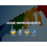 darrahopens Home & Garden > Home & Garden Others 26m 5 Arm Wall Hang Mountable Clothes Airer Dryer Washing Line Bathroom Kitchen