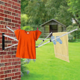 darrahopens Home & Garden > Home & Garden Others 26m 5 Arm Wall Hang Mountable Clothes Airer Dryer Washing Line Bathroom Kitchen