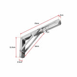 darrahopens Home & Garden > Home & Garden Others 2x 10" Stainless Steel Folding Table Bracket Shelf Bench 50kg Load Heavy Duty
