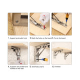 darrahopens Home & Garden > Home & Garden Others 2x 10" Stainless Steel Folding Table Bracket Shelf Bench 50kg Load Heavy Duty