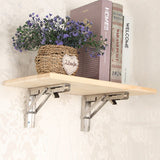 darrahopens Home & Garden > Home & Garden Others 2x 10" Stainless Steel Folding Table Bracket Shelf Bench 50kg Load Heavy Duty