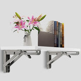 darrahopens Home & Garden > Home & Garden Others 2x 20" Stainless Steel Folding Table Bracket Shelf Bench 50kg Load Heavy Duty