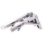 darrahopens Home & Garden > Home & Garden Others 2x 20" Stainless Steel Folding Table Bracket Shelf Bench 50kg Load Heavy Duty