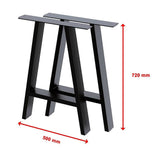darrahopens Home & Garden > Home & Garden Others 2x Rustic Dining Table Legs Steel Industrial Vintage 71cm - Black