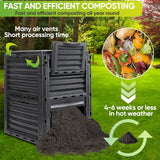 Darrahopens Home & Garden > Home & Garden Others 300L Large Garden Outdoor Compost Bin Composter BPA Free Compost Barrel
