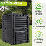 Darrahopens Home & Garden > Home & Garden Others 300L Large Garden Outdoor Compost Bin Composter BPA Free Compost Barrel