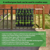 Darrahopens Home & Garden > Home & Garden Others 36 Pockets Wall Hanging Planter Planting Grow Bag Vertical Garden Vegetable Flower Black