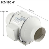 darrahopens Home & Garden > Home & Garden Others 4'' Silent Extractor Fan Duct Hydroponic Inline Exhaust Vent Industrial