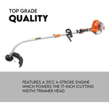 Darrahopens Home & Garden > Home & Garden Others 4 STROKE Curved Split Shaft Line Trimmer Garden Lawn Whipper Snipper