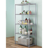 darrahopens Home & Garden > Home & Garden Others 5 Tier Chrome Metal Storage Rack Shelving Wire Shelf