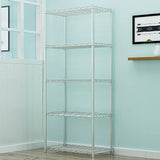 darrahopens Home & Garden > Home & Garden Others 5 Tier Chrome Metal Storage Rack Shelving Wire Shelf