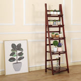darrahopens Home & Garden > Home & Garden Others 5 Tier Wooden Ladder Shelf Stand Storage Book Shelves Shelving Display Rack