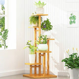 darrahopens Home & Garden > Home & Garden Others 5 Tiers Vertical Bamboo Plant Stand Staged Flower Shelf Rack Outdoor Garden