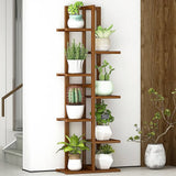 darrahopens Home & Garden > Home & Garden Others 6 Tiers Vertical Bamboo Plant Stand Staged Flower Shelf Rack Outdoor Garden