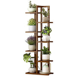 darrahopens Home & Garden > Home & Garden Others 6 Tiers Vertical Bamboo Plant Stand Staged Flower Shelf Rack Outdoor Garden