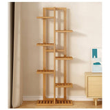 darrahopens Home & Garden > Home & Garden Others 6 Tiers Vertical Bamboo Plant Stand Staged Flower Shelf Rack Outdoor Garden