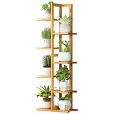 darrahopens Home & Garden > Home & Garden Others 6 Tiers Vertical Bamboo Plant Stand Staged Flower Shelf Rack Outdoor Garden