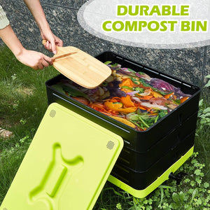 Darrahopens Home & Garden > Home & Garden Others 60L Large Worm Farm 3 Trays Worm Composter Bins Composting System Worm Tea