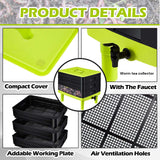 Darrahopens Home & Garden > Home & Garden Others 60L Large Worm Farm 3 Trays Worm Composter Bins Composting System Worm Tea