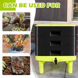 Darrahopens Home & Garden > Home & Garden Others 60L Large Worm Farm 3 Trays Worm Composter Bins Composting System Worm Tea