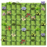 Darrahopens Home & Garden > Home & Garden Others 72 Pockets Wall Hanging Planter Planting Grow Bag Vertical Garden Vegetable Flower Green