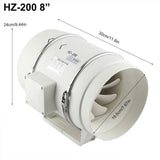 darrahopens Home & Garden > Home & Garden Others 8" Inch Silent Extractor Fan Duct Hydroponic Inline Exhaust Vent Industrial
