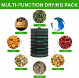 Darrahopens Home & Garden > Home & Garden Others 8-Layer 162cm Foldable Herb Vegetable Fruit Drying Dehydrating Rack Mesh Hanging Dryer