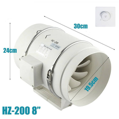 Darrahopens Home & Garden > Home & Garden Others 8inch Extractor Fan Duct Hydroponic Inline Exhaust Vent Industrial