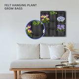 Darrahopens Home & Garden > Home & Garden Others 9 Pockets Wall Hanging Planter Planting Grow Bag Vertical Garden Vegetable Flower Black