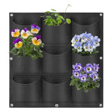 Darrahopens Home & Garden > Home & Garden Others 9 Pockets Wall Hanging Planter Planting Grow Bag Vertical Garden Vegetable Flower Black