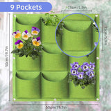 Darrahopens Home & Garden > Home & Garden Others 9 Pockets Wall Hanging Planter Planting Grow Bag Vertical Garden Vegetable Flower Green