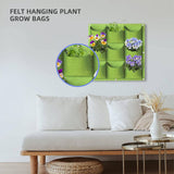 Darrahopens Home & Garden > Home & Garden Others 9 Pockets Wall Hanging Planter Planting Grow Bag Vertical Garden Vegetable Flower Green