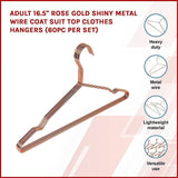 darrahopens Home & Garden > Home & Garden Others Adult 16.5" Rose Gold Shiny Metal Wire Coat Suit Top Clothes Hangers (60pc per set)