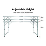 darrahopens Home & Garden > Home & Garden Others Aluminium Folding Table 120cm Portable Indoor Outdoor Picnic Party Camping Tables