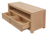 Darrahopens Home & Garden > Home & Garden Others Amsterdam 2 Drawer Solid White Cedar Wood Entertainment Unit (Natural)