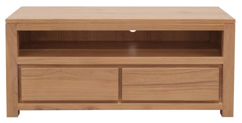 Darrahopens Home & Garden > Home & Garden Others Amsterdam 2 Drawer Solid White Cedar Wood Entertainment Unit (Natural)