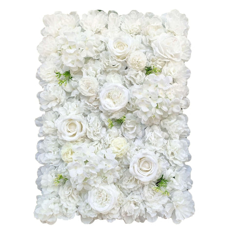 darrahopens Home & Garden > Home & Garden Others Artificial Flower Wall Backdrop Panel 40cm X 60cm Mixed Whites