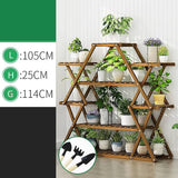 darrahopens Home & Garden > Home & Garden Others Bamboo Multilayer Flower Plant Bonsai Rack Shelf Stand Porch Lawn Patio
