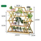 darrahopens Home & Garden > Home & Garden Others Bamboo Multilayer Flower Plant Bonsai Rack Shelf Stand Porch Lawn Patio