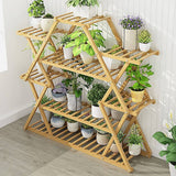 darrahopens Home & Garden > Home & Garden Others Bamboo Multilayer Flower Plant Bonsai Rack Shelf Stand Porch Lawn Patio